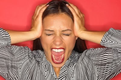 Image of a Woman Freaking Out